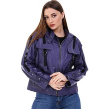 Franko Armondi Kadın Gerçek Deri Spor Oversize Mont Parliament BK-1612 -20114 Fa5