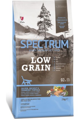 Spectrum Low Grain Yetişkin Kedi Maması Somonlu&hamsili&kızılcıklı 2 kg