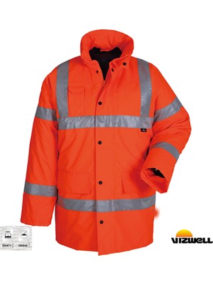 Vizwell Vizwell™ 300 D Oxford Reflektörlü Içi Kapitone Parka / VWJK01