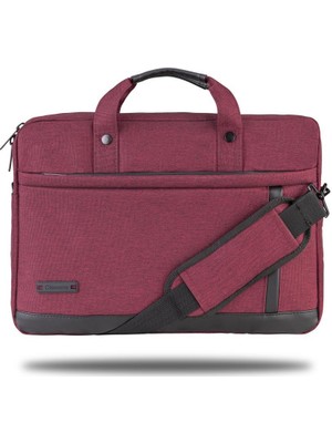 Classone Ravenna VP1005 14" Su geçirmez kumaş ve fermuar Laptop Çantası-Bordo