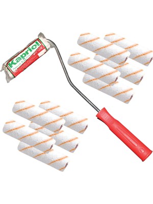 Elden Hırdavat Parmak Rulo Boya Rulosu 10 cm + 10 Yedek Rulo