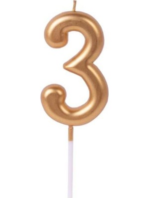 Orca Süs Gold Rakam Mum 3