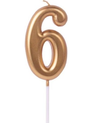 Orca Süs Gold Rakam Mum 6