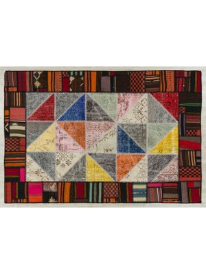 Sempati Halı Eskitme El Dokuma Patchwork Halı 120 x 180 cm 5439