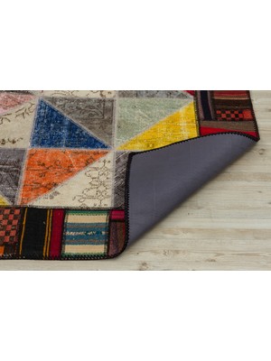 Sempati Halı Eskitme El Dokuma Patchwork Halı 120 x 180 cm 5439