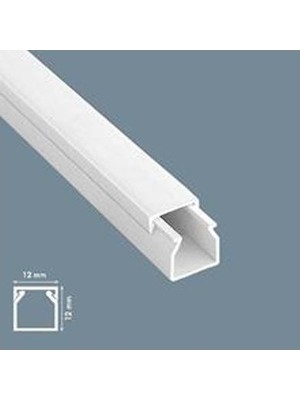 Mutlusan 12X12 Kablo Kanalı 14 mt Yapışkanlı
