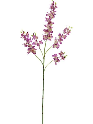 Dekorsende Yapay Mini Çiçekli Orkide Dalı Mor