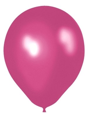 Tam İthalat Metalik Fuşya Balon 100 Adet