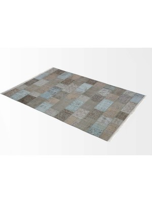 Halı Vagonu Soft Kilim - Patchwork Saçaklı Dijital Baskı HV-SK-941