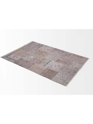 Halı Vagonu Soft Kilim - Patchwork Saçaklı Dijital Baskı HV-SK-944