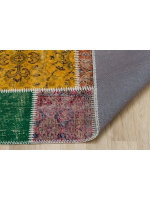 Sempati Halı Patchwork El Dokuma Eskitme Halı 80 x 150 cm 5570