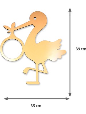 Mingitav Design Otto Bebek - Çocuk Odası Duvar & Kapı Süsü Dekoratif Kirpik Leylek Aydede