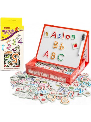 Diytoy, Manyetik Tablet Alfabe, Magnet Rakamlar, Yazı Tahtası,