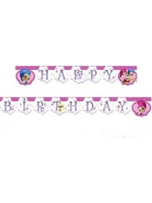Event Party Store Shimmer & Shine Happy Birthday Banner 2m