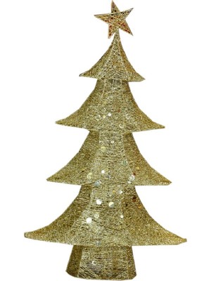 Event Party Store Yılbaşı Gold Çam Ağacı Işıklı Tekli 80 cm