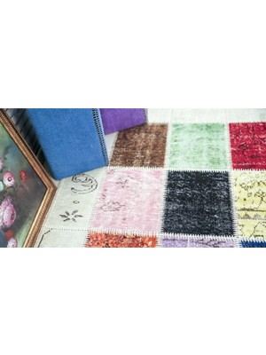 Madalyon Patchwork El Dokuma Antik Anadolu Halısı Simbad Natural