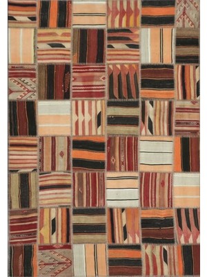 Madalyon Patchwork El Dokuma Antik Anadolu Kilim Home Land