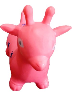 Concept Pembe Şişme Kuzu Zıpzıp Eşek Şişme Hayvan