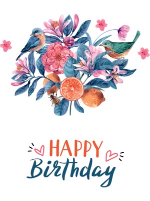 Özgür Doğum Günü Tebrik Kartı Happy Birthday