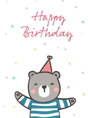 Özgür Doğum Günü Tebrik Kartı Happy Birthday