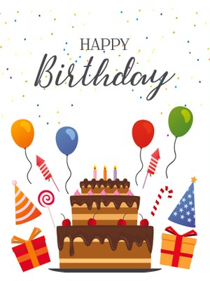 Özgür Doğum Günü Tebrik Kartı Happy Birthday
