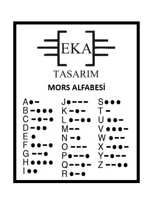 Eka Tasarım 925 Ayar Gümüş Mors Alfabesi "Aşkım" Yazılı Bileklik