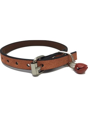 Elite Turuncu Renk Mat Derili 1 cm Zilli Tasma