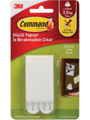 3m Command Çerçeve Asma Bandı 4 Çift Büyük Boy 17206 Tr