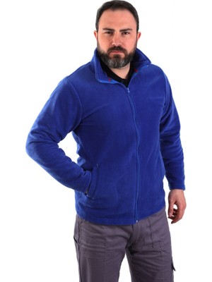 ESERIS Eser - Fermuarlı Polar Mont - Saks Mavi