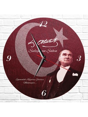 Hediyesepeti Hediye Sepeti Mustafa Kemal Atatürk Imzalı ve Fotoğraflı Duvar Saati