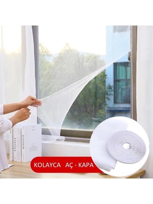 Omak Sineklik Yıkanabilir Pencere Sinekliği Cırt Bantlı Yapışkanlı 130CMX150CM-SWATTER-WINDOWS