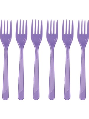 Toplayıcı Roll-Up Lila Plastik Çatal 25'li
