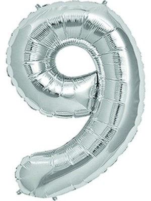 İKM Rakam Balon Folyo Küçük Boy 35 cm Gümüş 9