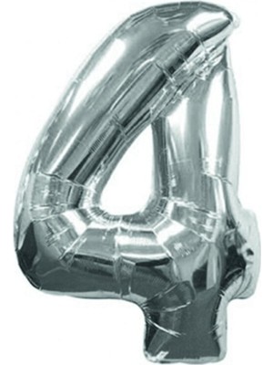 İKM Rakam Balon Folyo Küçük Boy 35 cm Gümüş 4