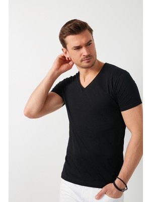 Buratti  V Yaka Basic T Shirt Erkek T Shirt 5412001