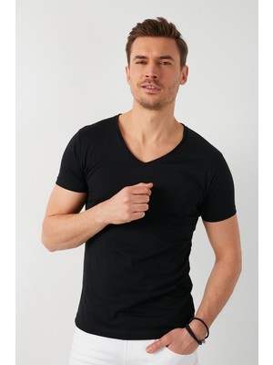 Buratti  V Yaka Basic T Shirt Erkek T Shirt 5412001