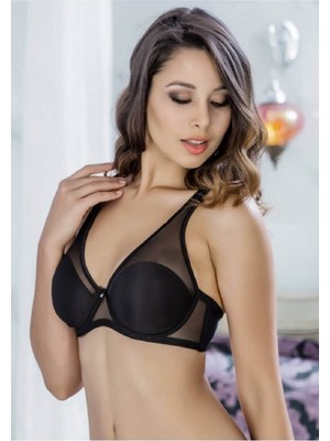 Moonlight Soft Cup Balenli Toparlayıcı Siyah Sütyen