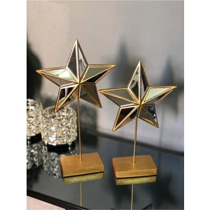 Star Global 2'li Gold Aynalı Yıldız Obje Biblo