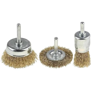 20\'li Pimli Kalem-Çanak-Daire Tel Fırça Seti Matkap Uyumlu Çelik Tel Fırça