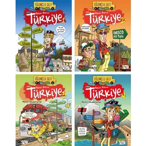 Eğlenceli Gezi Güzel Ülkem Türkiye 4 Kitap Set - Güzel Ülkem Türkiye 1-2-3-4