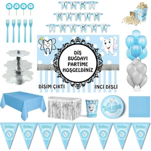 Parti Furyası Diş Buğdayı  Afişli Lüks Doğum Günü Parti Süsleri 24  Kişilik