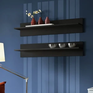 Dekoratif Black Duvar Rafı