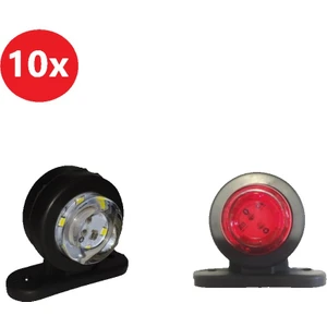 Hilal Shops Mini Takoz Lamba 12 Ledli 10 Adet (Kırmızı-Beyaz)