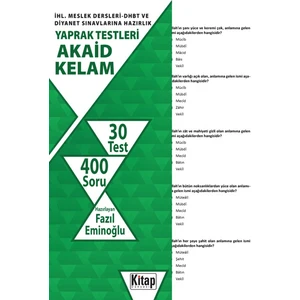 Kitap Dünyası Ihl Meslek Dersleri-Dhbt ve Diyanet Sınavlarına Hazırlık Yaprak Testleri Akaid-Kelam