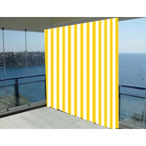 Evaşkım  Balkon  Perdesi Balkon Brandası Sarı_beyaz