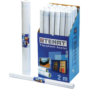 Asetat Yapışkanlı Rulo 45 cm x 2 mt Şeffaf 10350