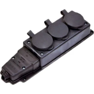 Ne-Ad Kapaklı Topraklı Kauçuk Üçlü Grup Priz