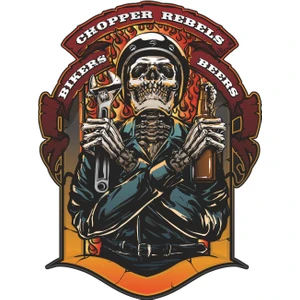 Sticker Atölyesi Chopper Rebels Sticker - 13089