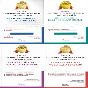 Akdem Yayınları Arapça YDS (E-YDS) - YÖKDİL Sınavları Hazırlık Seti 1-2-3-4