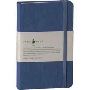 Fabio Ricci Lepidus Kareli Defter 9 x 14 cm Saks Mavisi